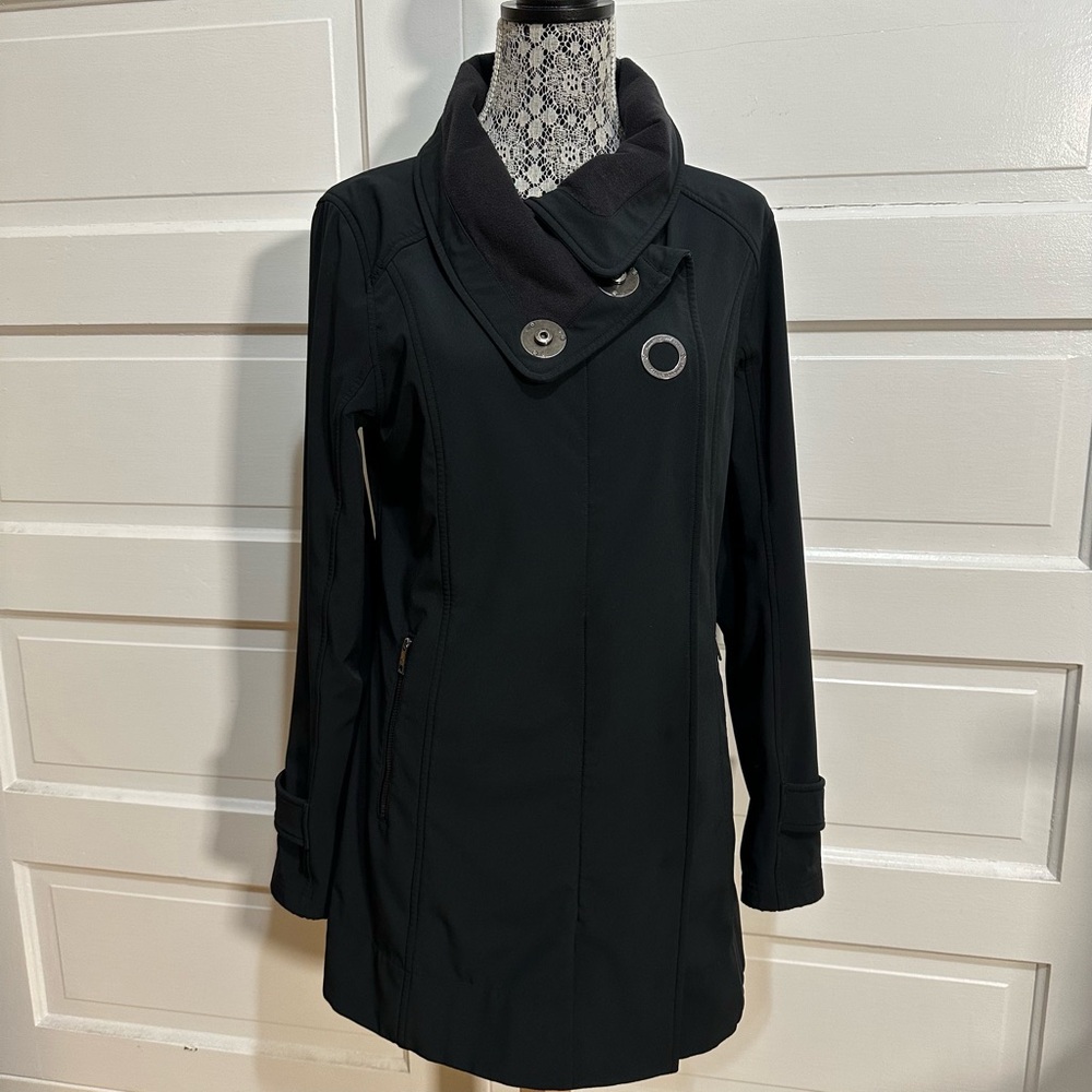 RARE Find! Lululemon Audrey Softshell Moto Pea Jacket Size 10 Black $228